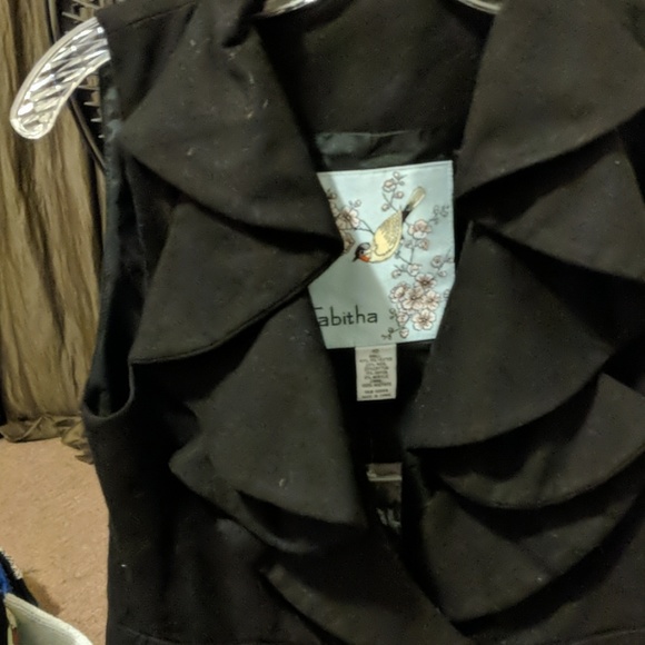 Tabitha for Anthropologie sleeveless black jacket - Picture 2 of 2